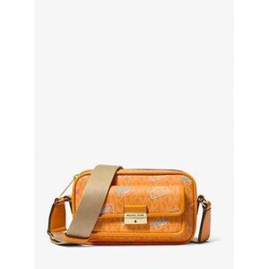 Michael Kors Bradshaw Small Embellished Signature Logo Camera Crossbody NWT